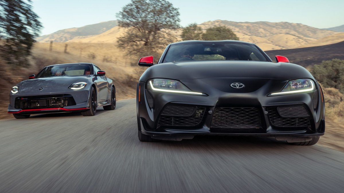 Toyota Supra outpaces Nissan Z Nismo manually - toyota supra