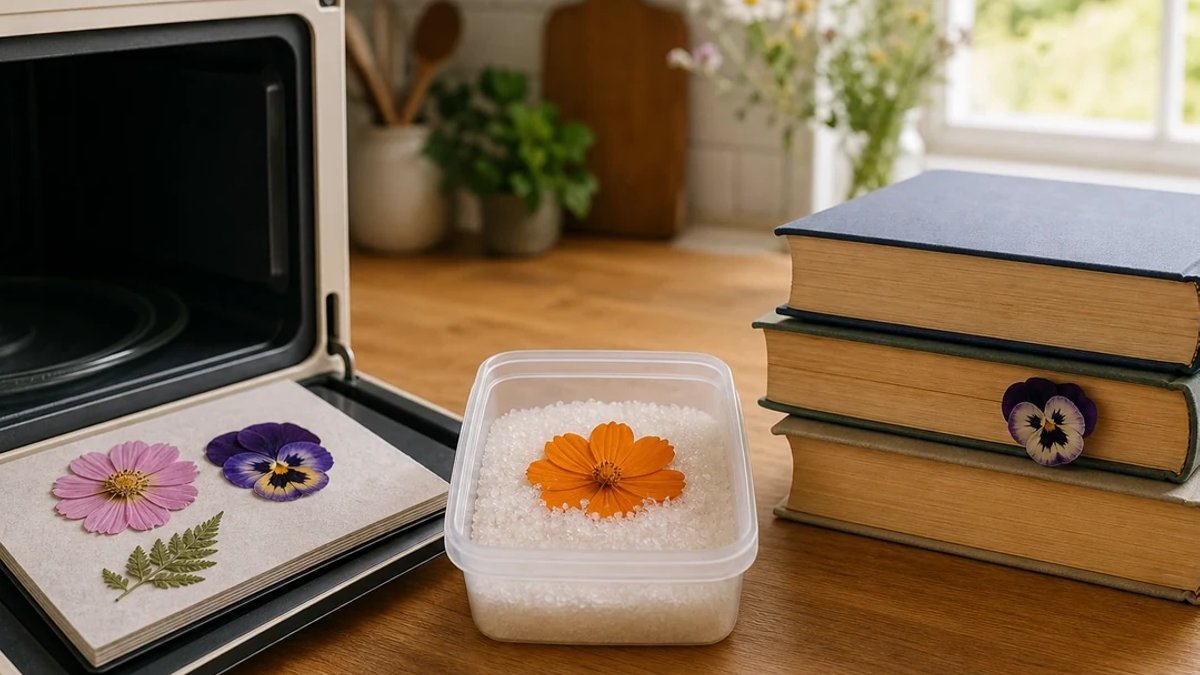 Microwave dries flowers faster than traditional presses Microwave dries flowers faster than traditional presses - microwave flower drying