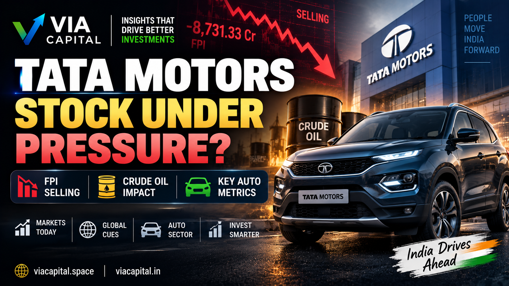 Tata Motors Passenger Vehicles: What FPI Selling, Crude Oil and Key Auto Metrics Mean