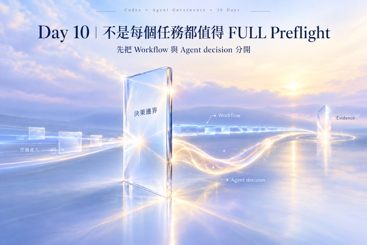 Codex Day 10|Workflow 與 Agent decision 的決策邊界