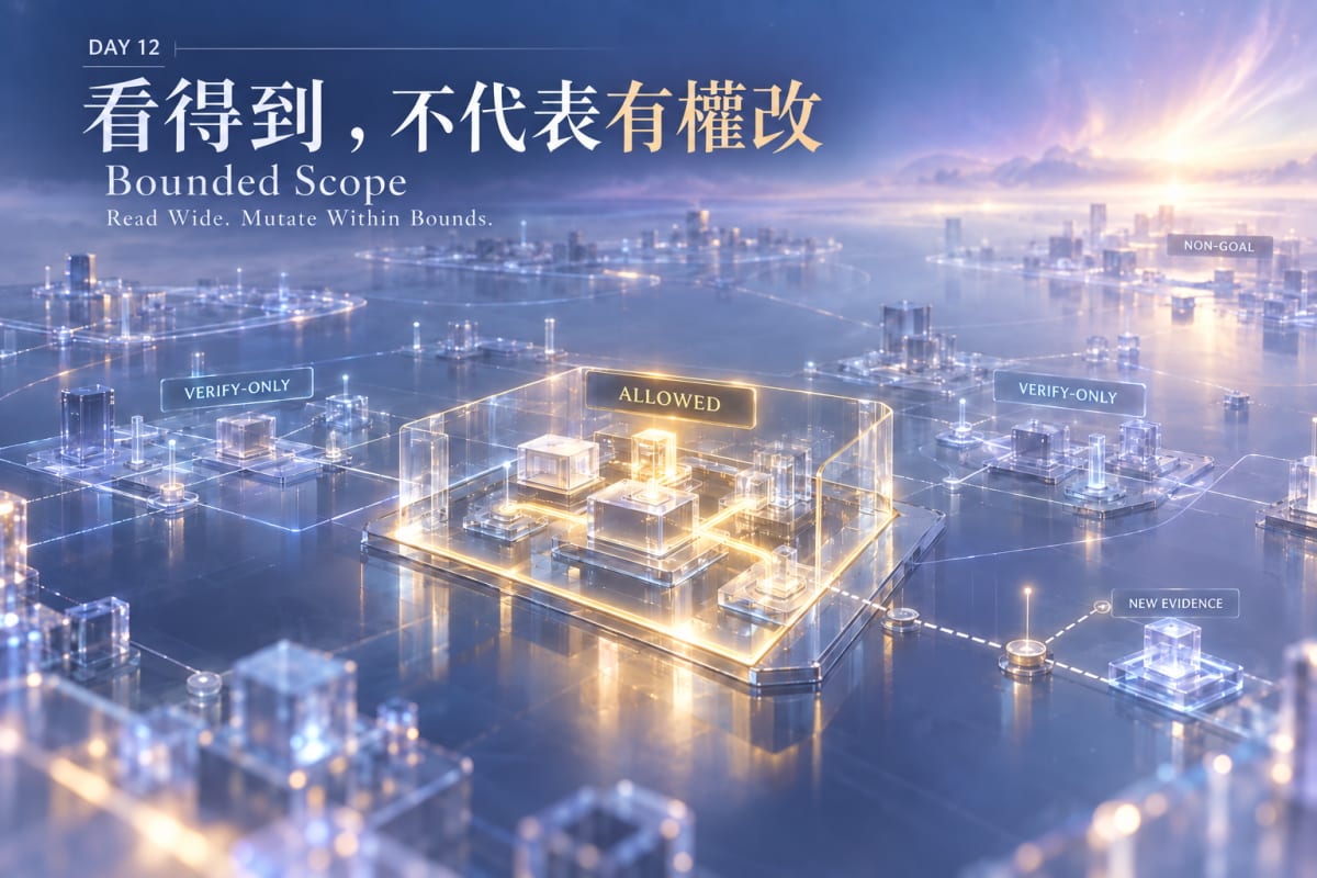 Codex Day 12｜Bounded Scope：看得到不代表有權改