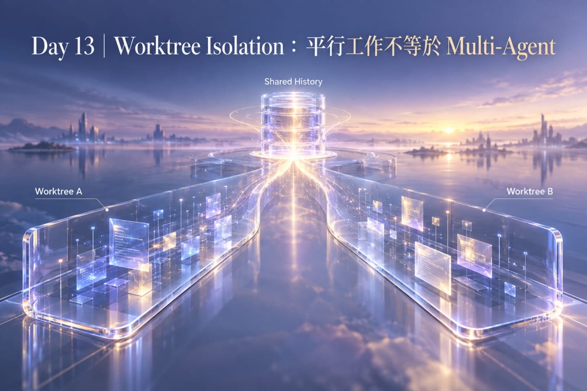 Codex Day 13|Worktree Isolation:平行工作不等於 Multi-Agent