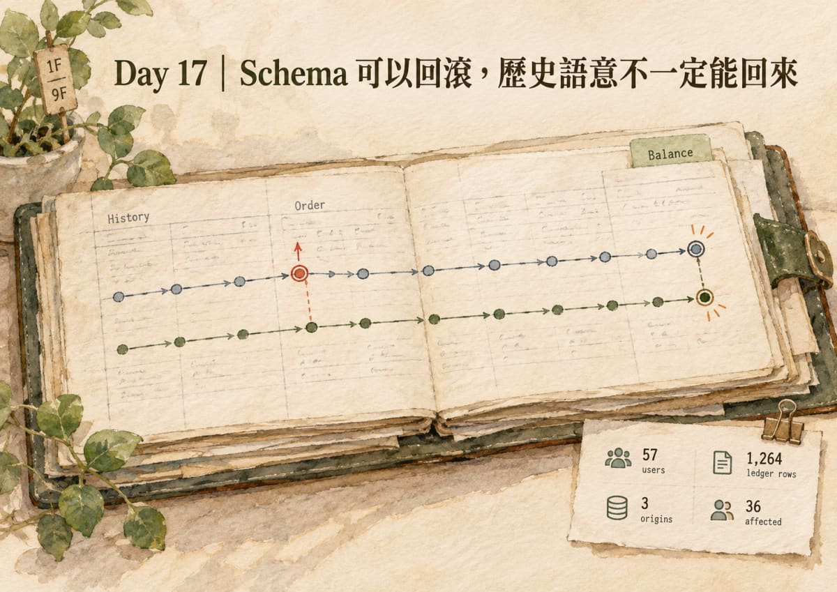 Bento Day 17 Schema 可以回滾,歷史語意不一定能回來