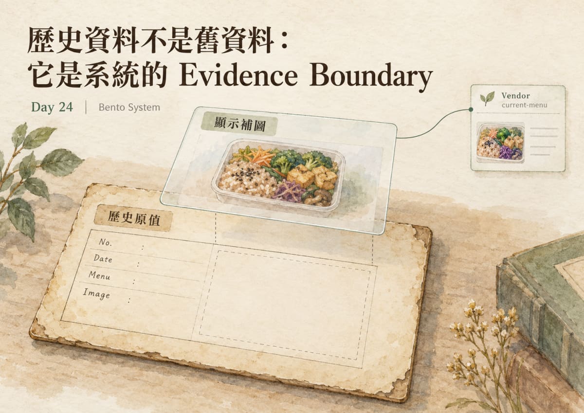 Bento Day 24 historical evidence boundary