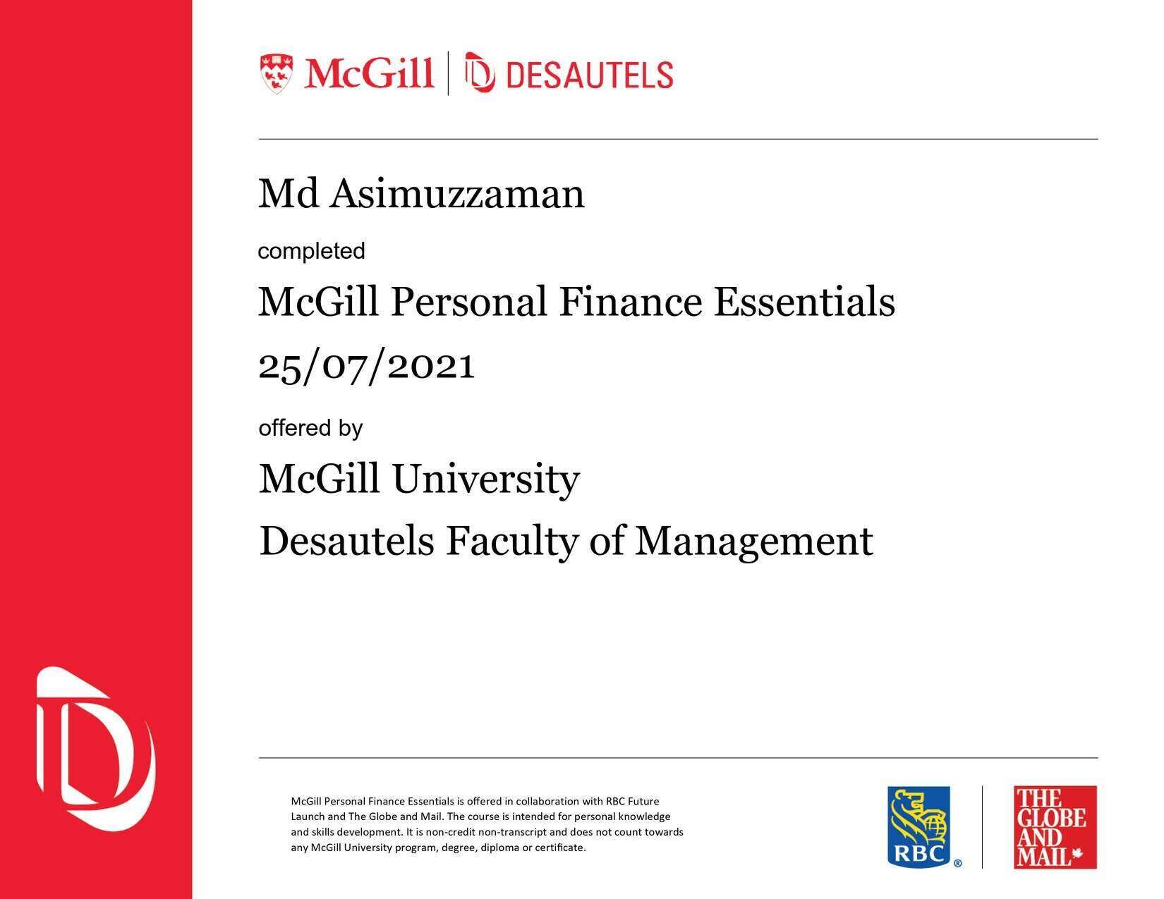 McGill Personal Finance Essentials