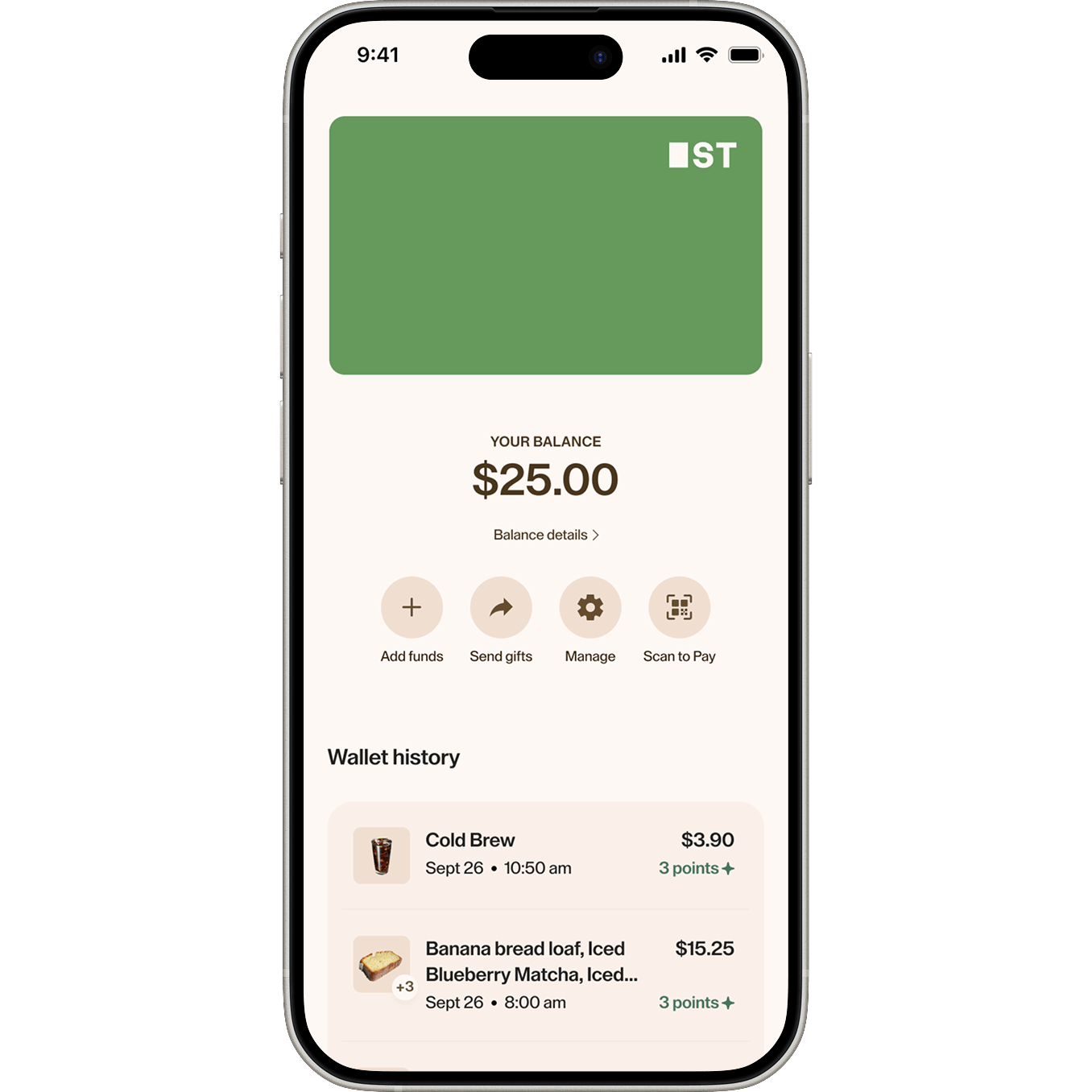 Earn points for topping up