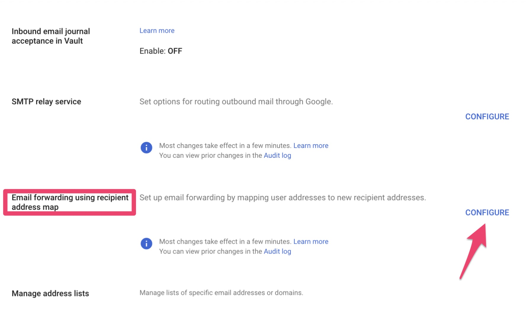 Google Workspace Email Forwarding Configuration