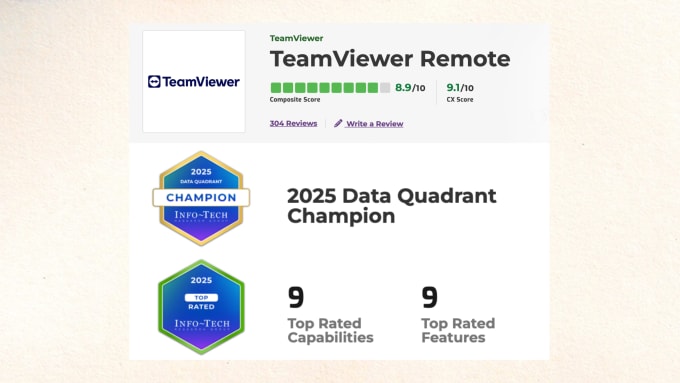 TeamViewer on SoftwareReviews