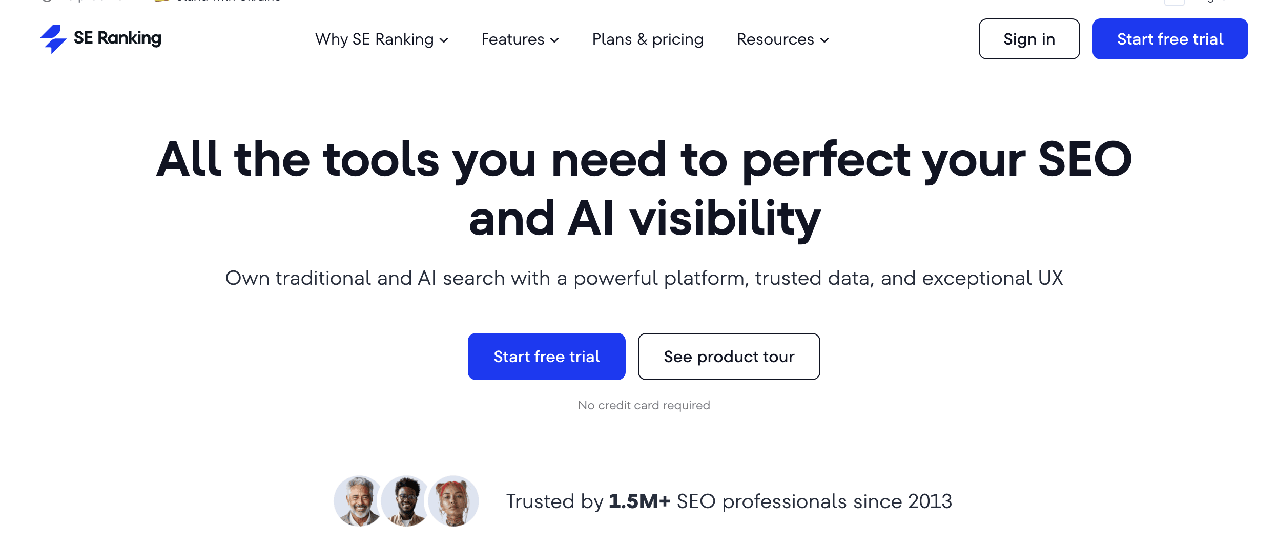 SE Ranking AI Visibility dashboard