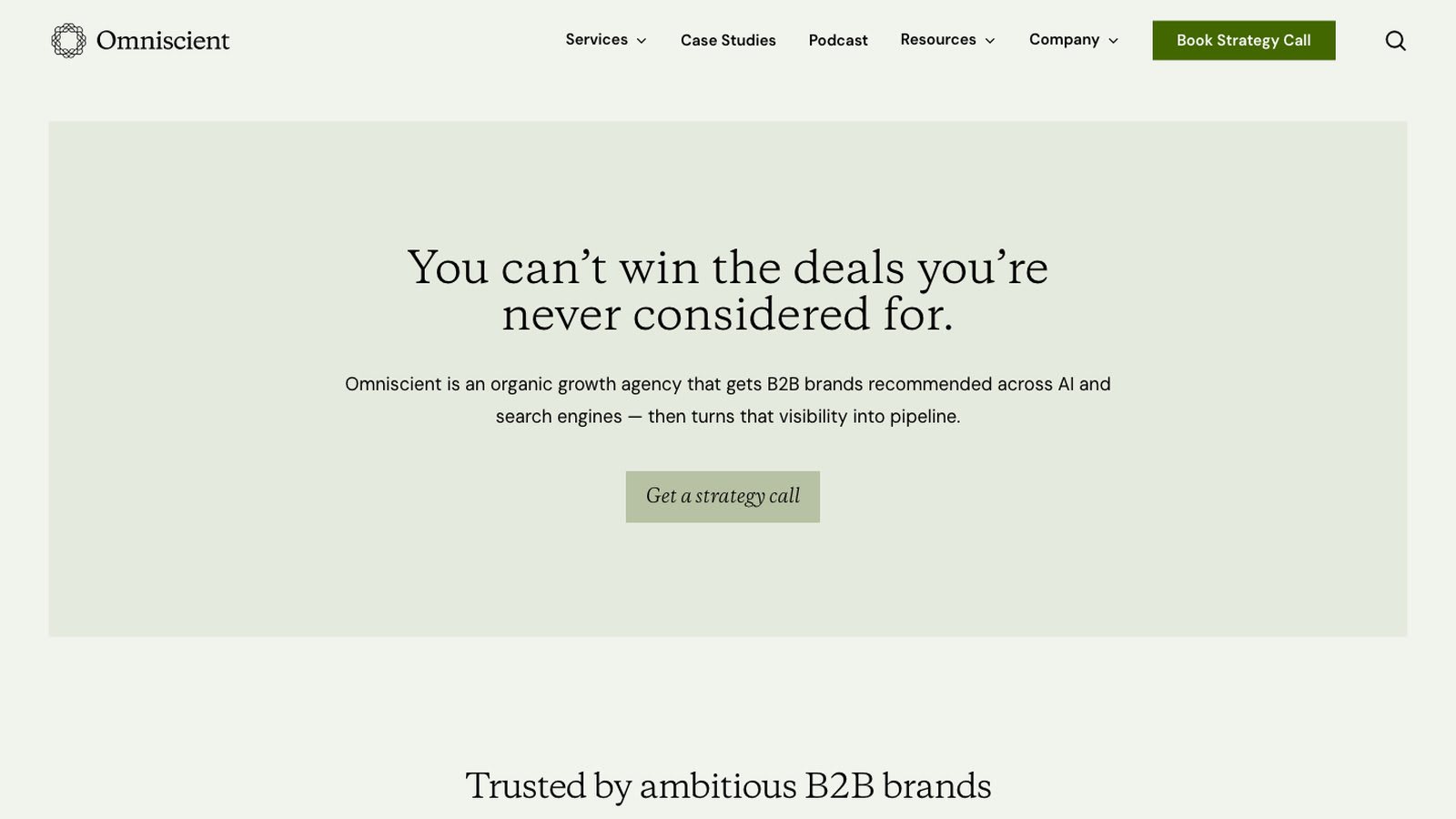 Omniscient Digital homepage