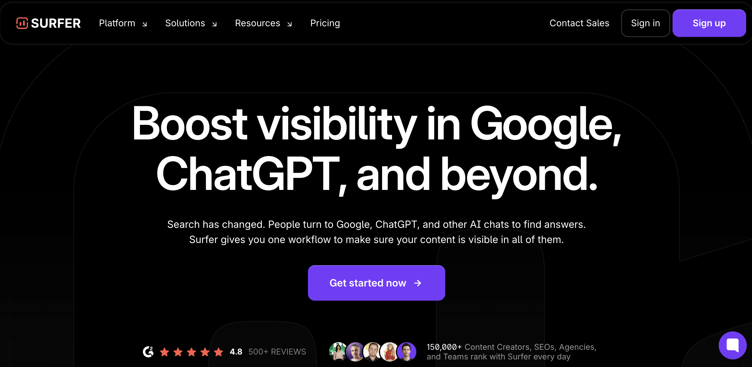 Surfer SEO AI visibility features