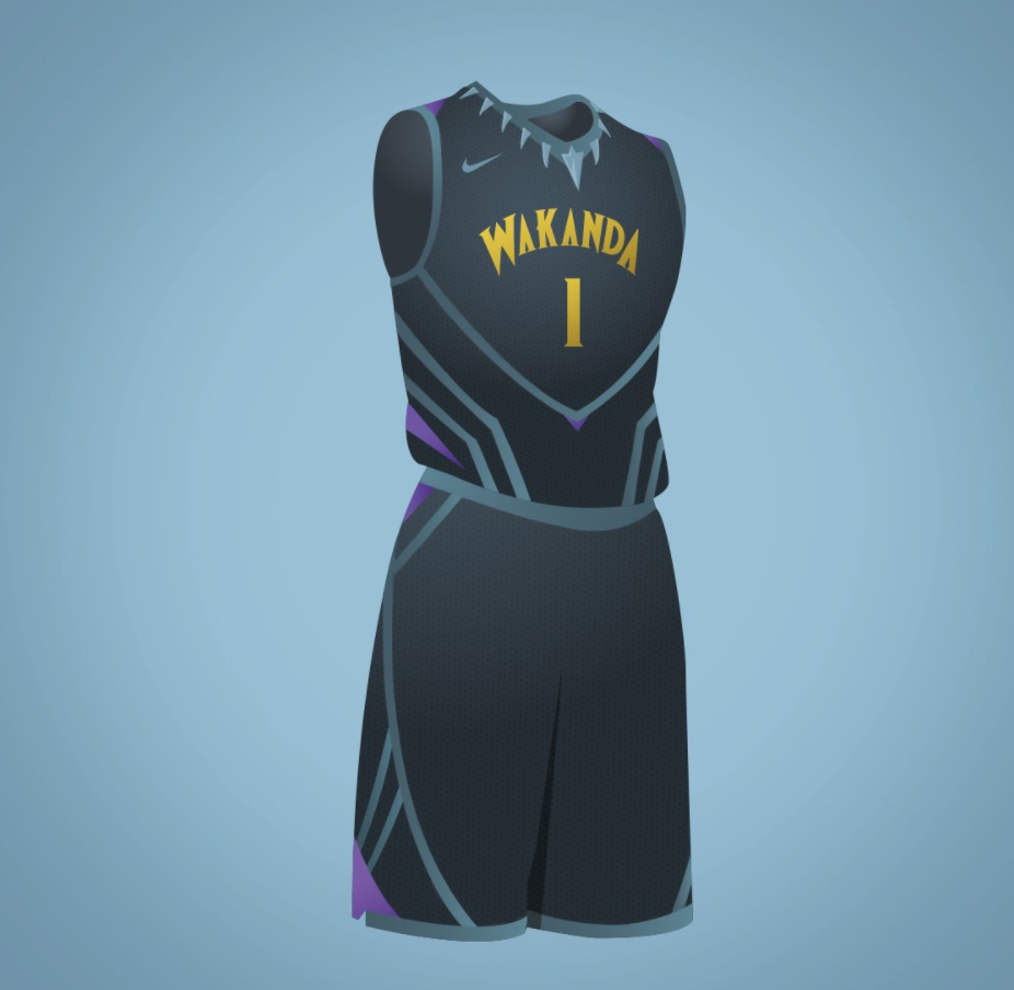 black panther basketball jersey