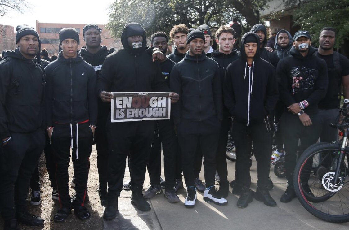 Oklahoma University Football Players Protest Racism After Two Blackface Videos Rattle The Campus