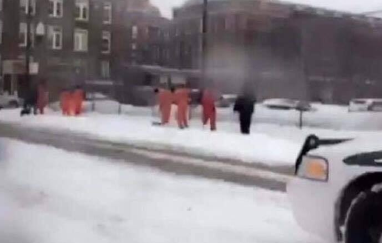 Cook County Sheriff's Office Says Photo Of Chicago Prisoners Shoveling Snow In Frigid Temps Isn't What It Seems