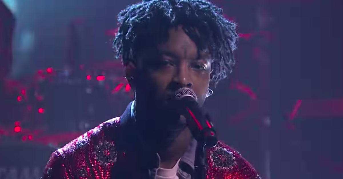 21 Savage rapped about immigration on 'Tonight Show