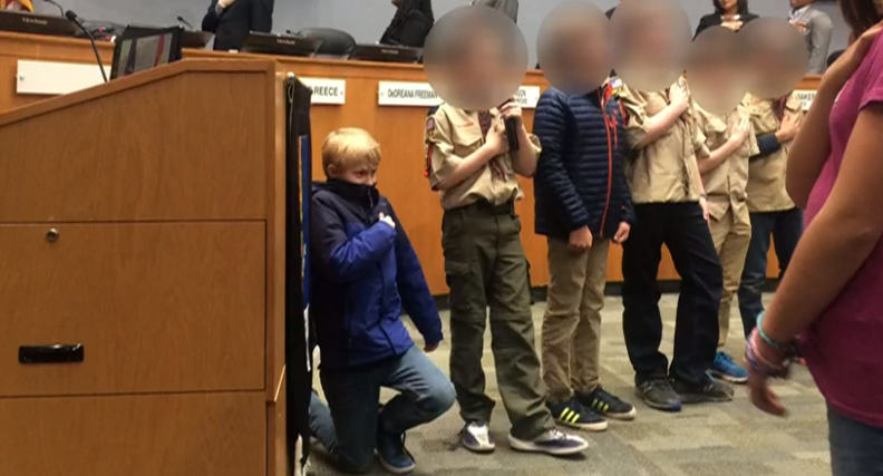 10-Year-Old Cub Scout Explains Why He Took A Knee In Durham, NC's City Hall