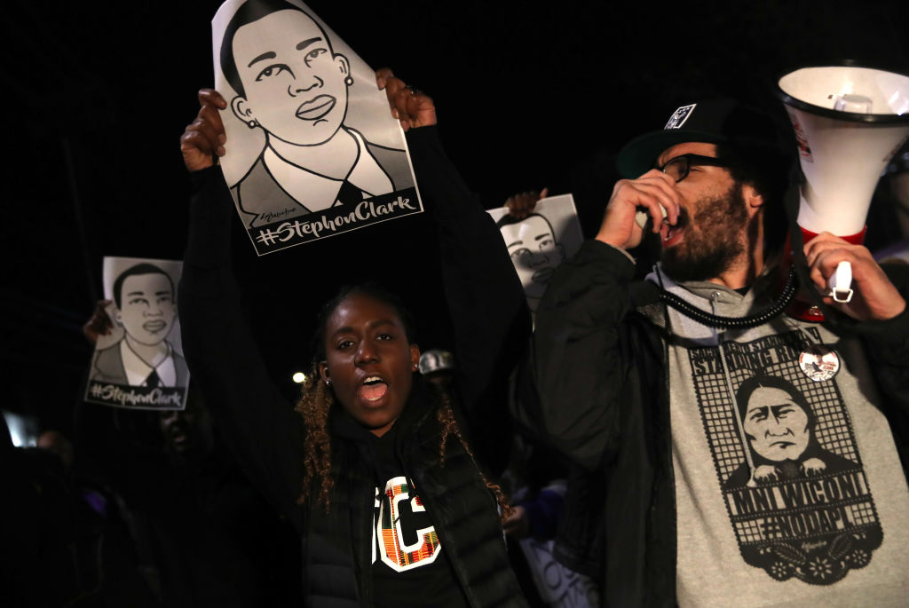 Protesters Mark First Anniversary Of Stephon Clark's Killing With Sacramento March