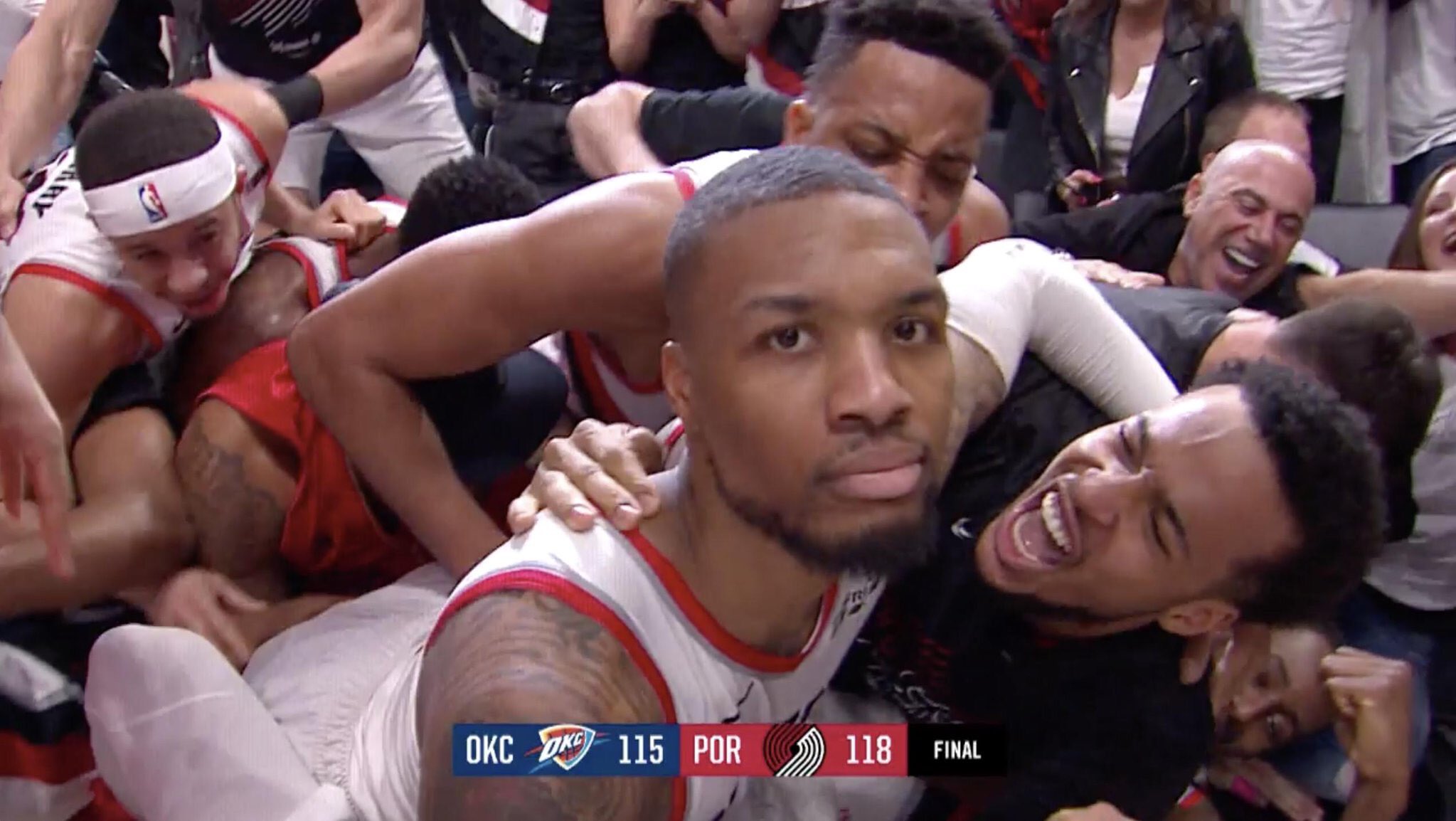 NBA Player Damian Lillard's Reaction After His Game-Winning Shot Is The Meme For All Your Wins