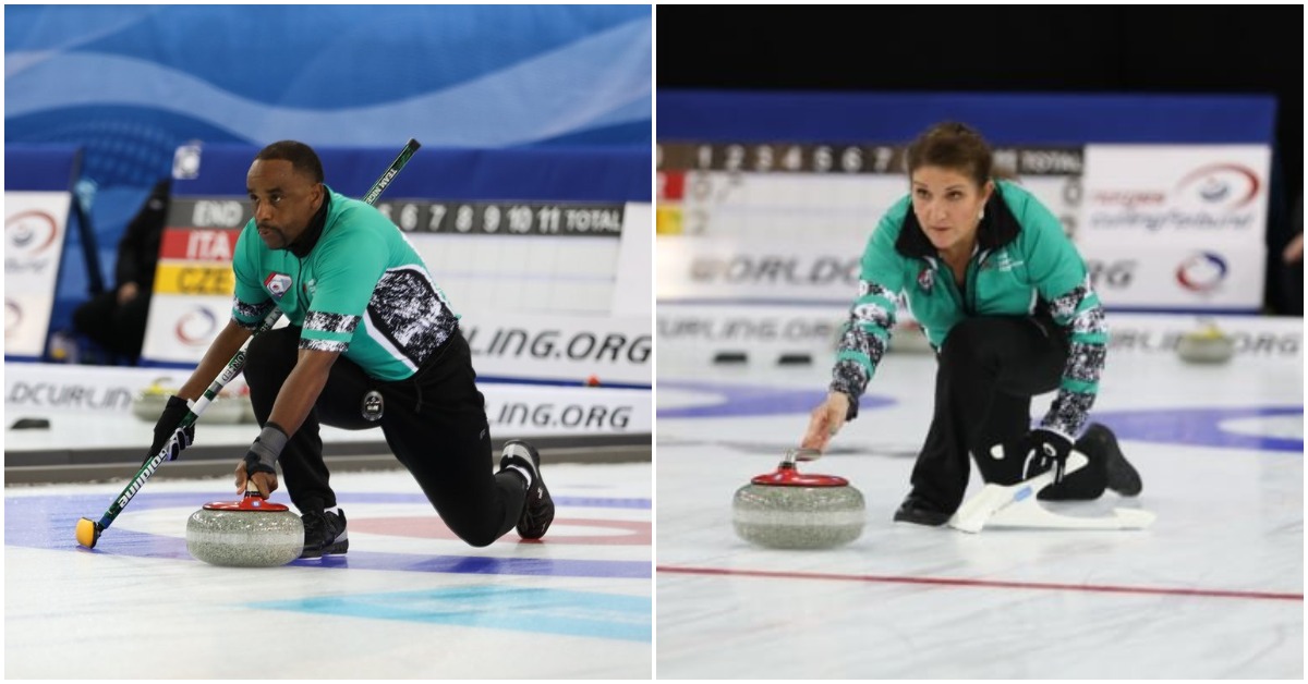 Nigerian Couple Makes History As The First African Team To Win A Match At World Curling Championship