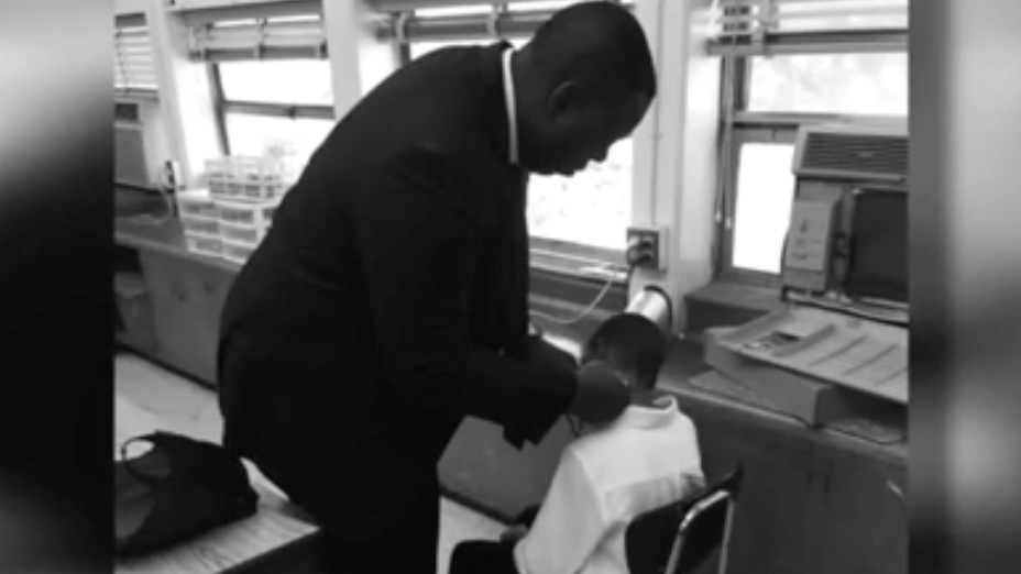 Fifth-Grade Teacher Goes Viral After Giving Free Haircuts To Students Ahead Of School Ceremony