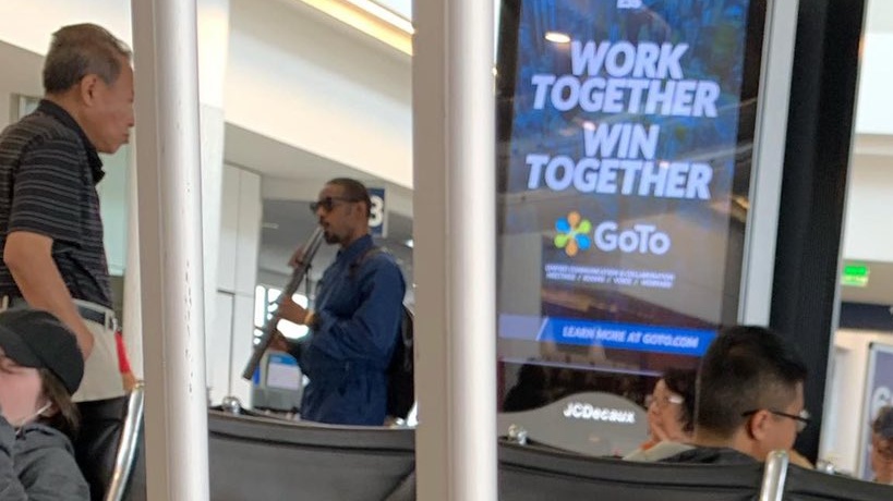 André 3000 Aimlessly Walked Around LAX Playing A Double Flute As Only André 3000 Would