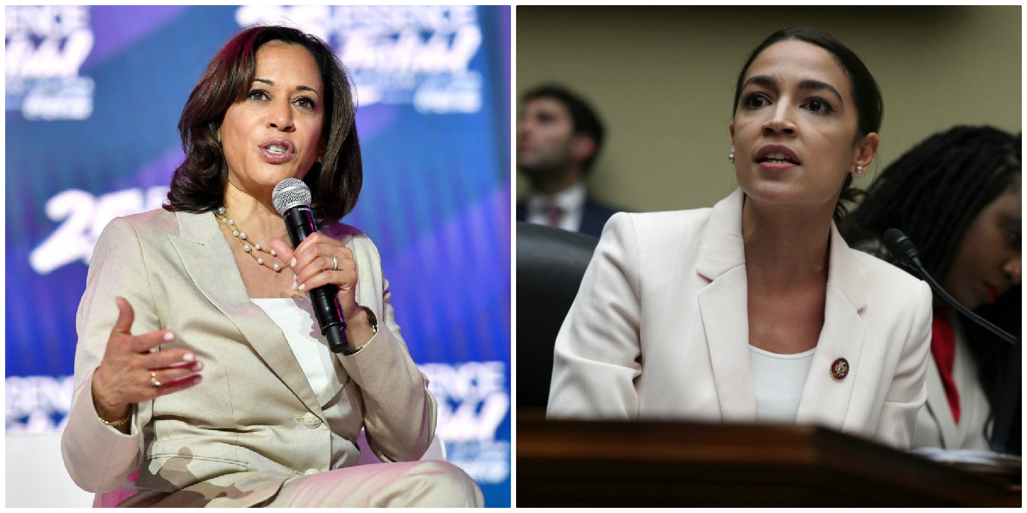 Sen Kamala Harris Rep Alexandria Ocasio Cortez Team Up To Allow Convicted Felons Public 