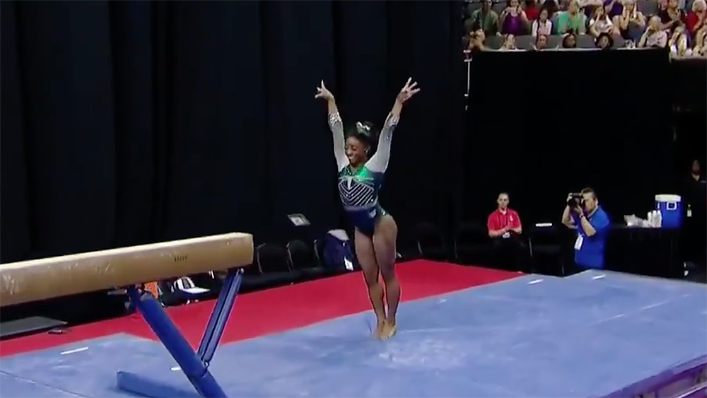 Simone Biles Rewrites Gymnastics Record Books, Becoming First Person To Execute Historic Dismount