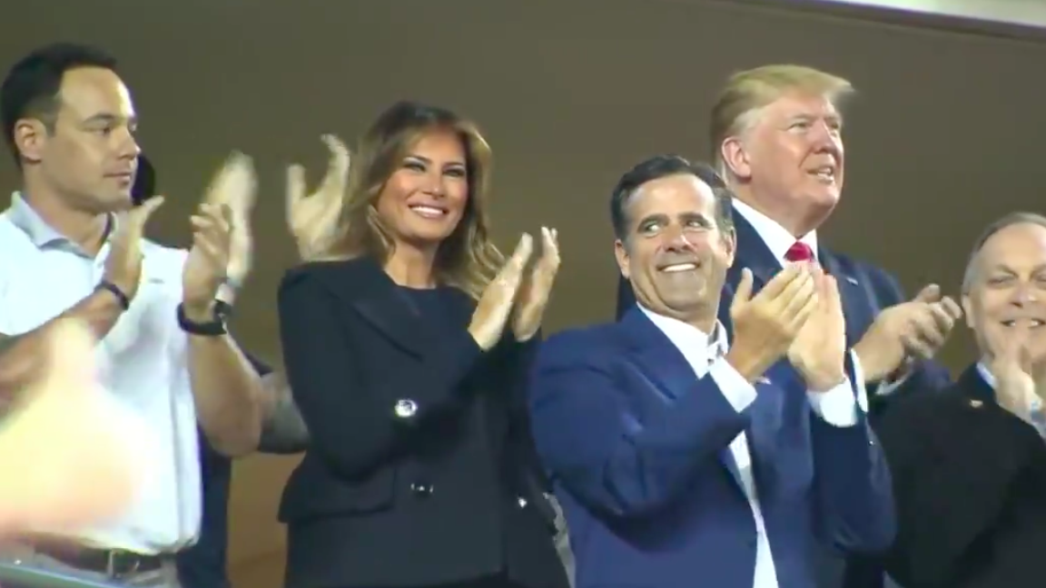 World Series Attendees Chant 'Lock Him Up' Upon Seeing Trump In The Audience And We Really Love This Song