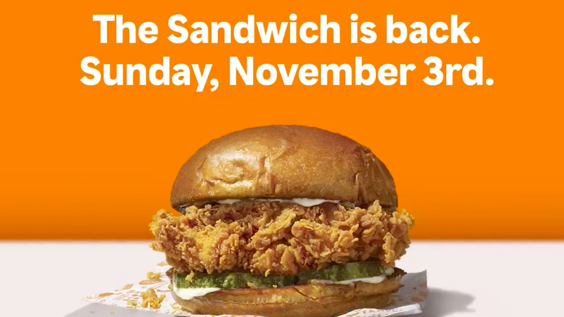 The Popeyes Chicken Sandwich is Back