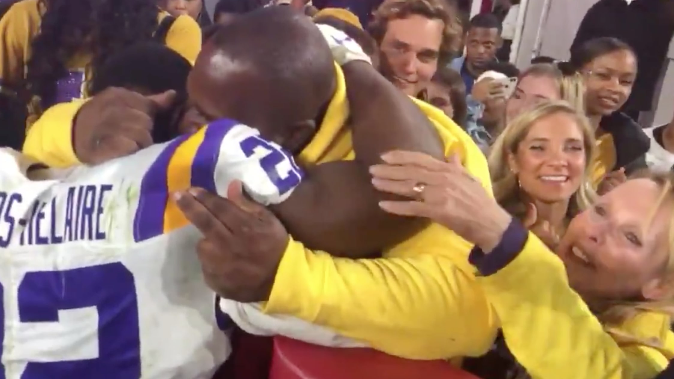 Watch As A Football Player And His Father Share An Intimate Moment While Ignoring The Mess Out Of This Attention-Starved White Woman