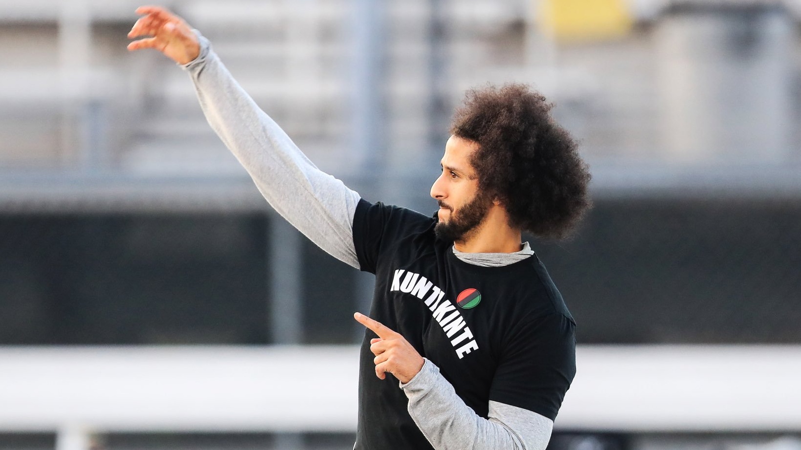 Colin Kaepernick Continues To Stay True To His Roots, Wears Kunta Kinte Shirt To His NFL Workout