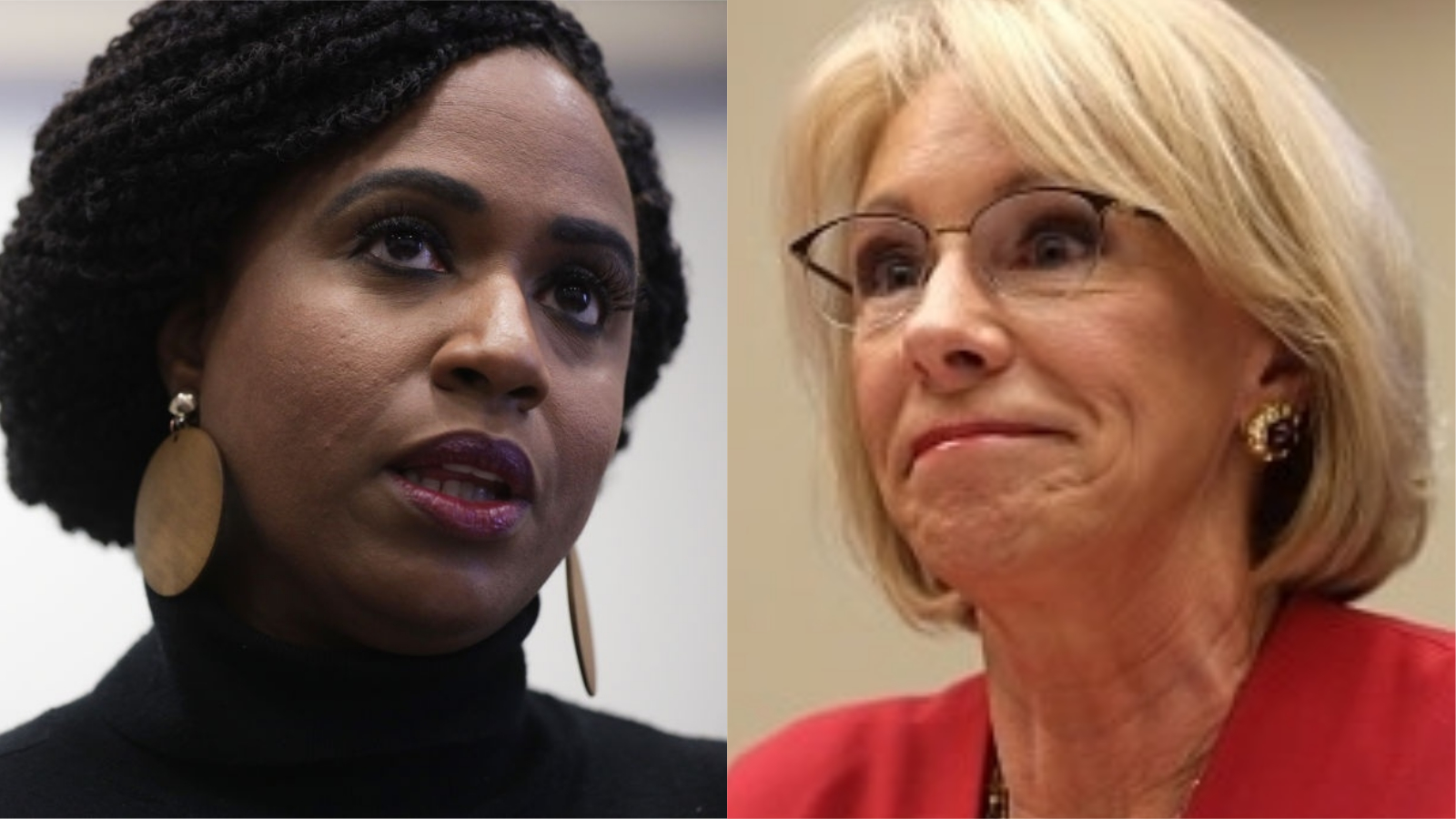 Ayanna Pressley Tells Betsy DeVos To 'Say It To Her Face' After Secretary Of Education Wildly Compares Abortion To Slavery