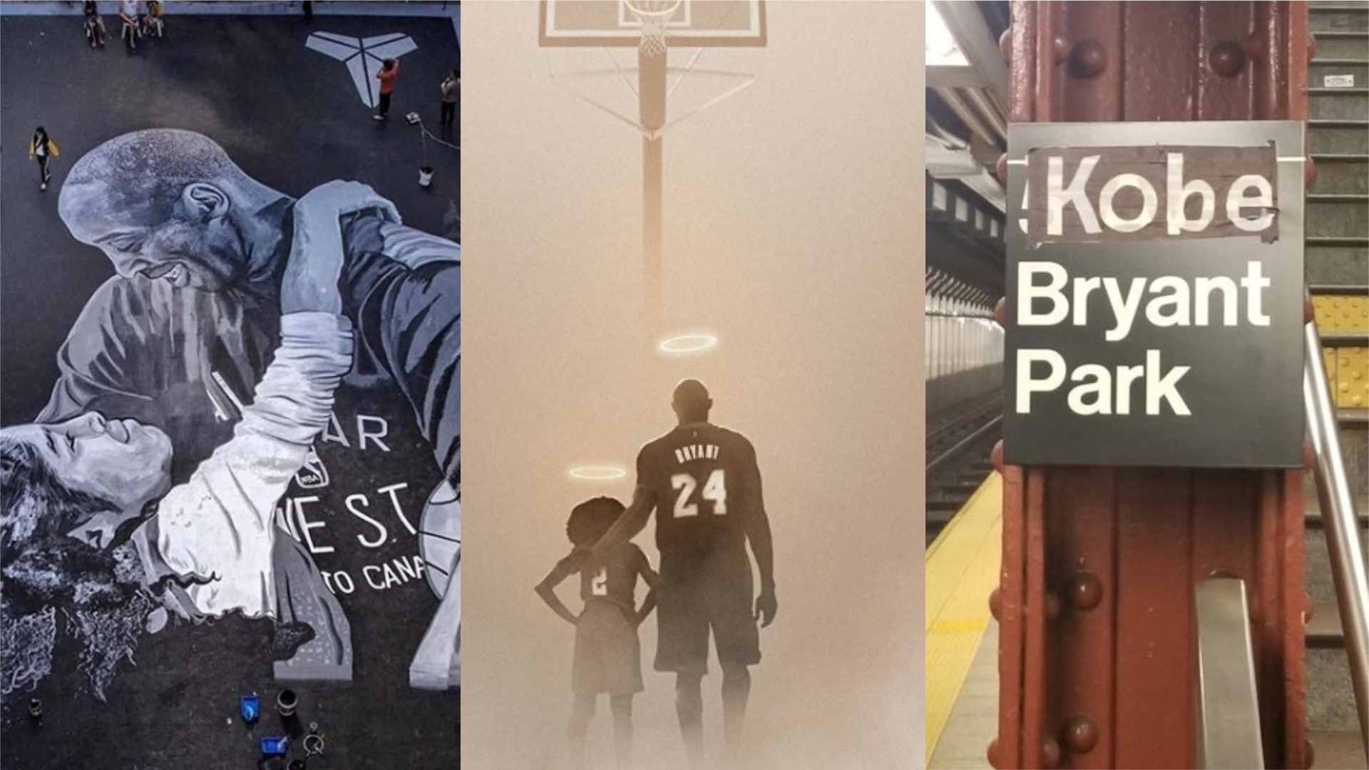 Striking mural on Filipino basketball court honors Kobe Bryant and