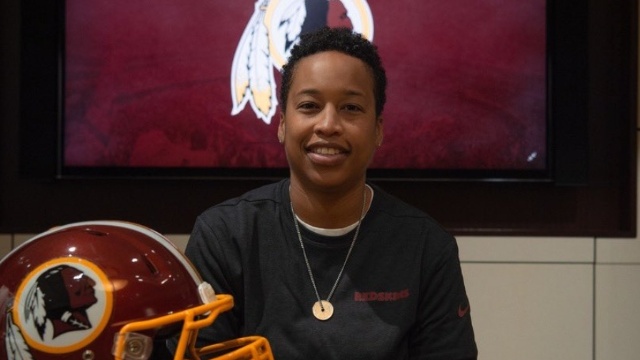 Jennifer King Becomes First Full-time African-American Female Coach in NFL  - Greensboro College Athletics