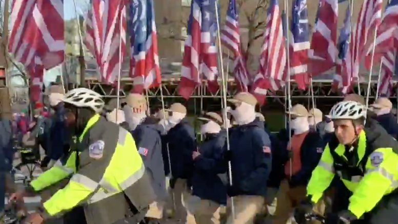 Masked White Supremacists Were Escorted By Police During Rally In Washington D.C. To 'Reclaim America'