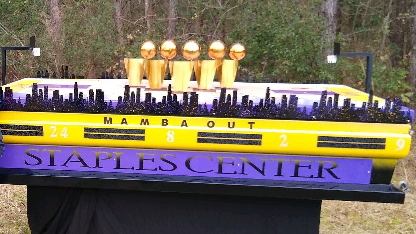 A North Carolina Man Traveled Cross-Country So He Could Display His Viral ‘Masterpiece’ Honoring Kobe Bryant At The Late Legend’s Memorial