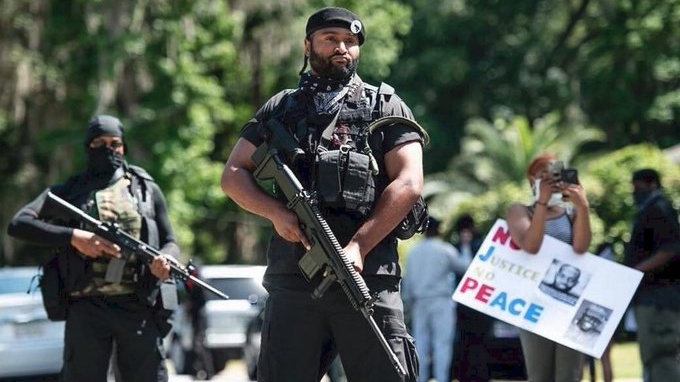 A Group Of Armed Black Men Protested Through The Georgia Neighborhood Where Ahmaud Arbery Was Killed