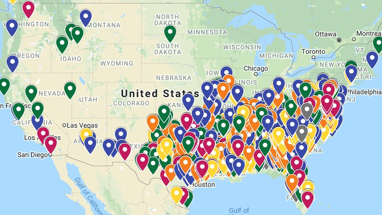 There's A Countrywide Map Singling Out The Confederate Monuments In Every State