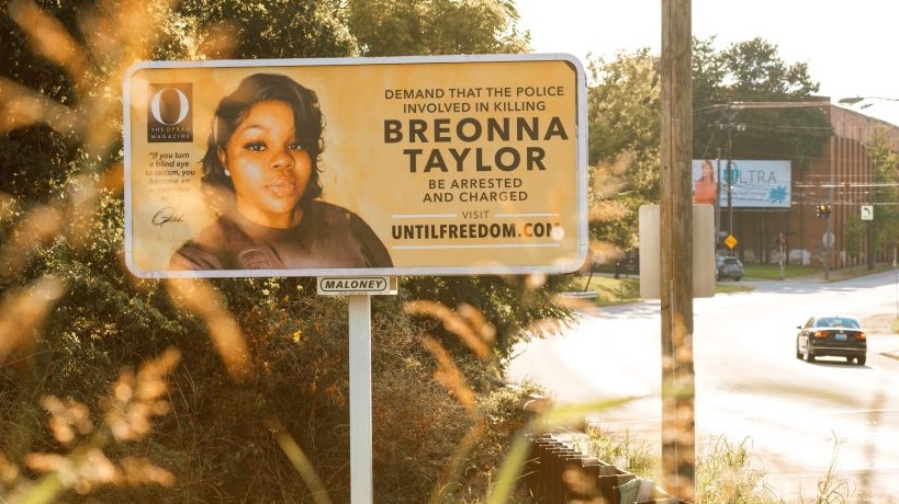 Breonna Taylor Billboard Vandalized In Louisville