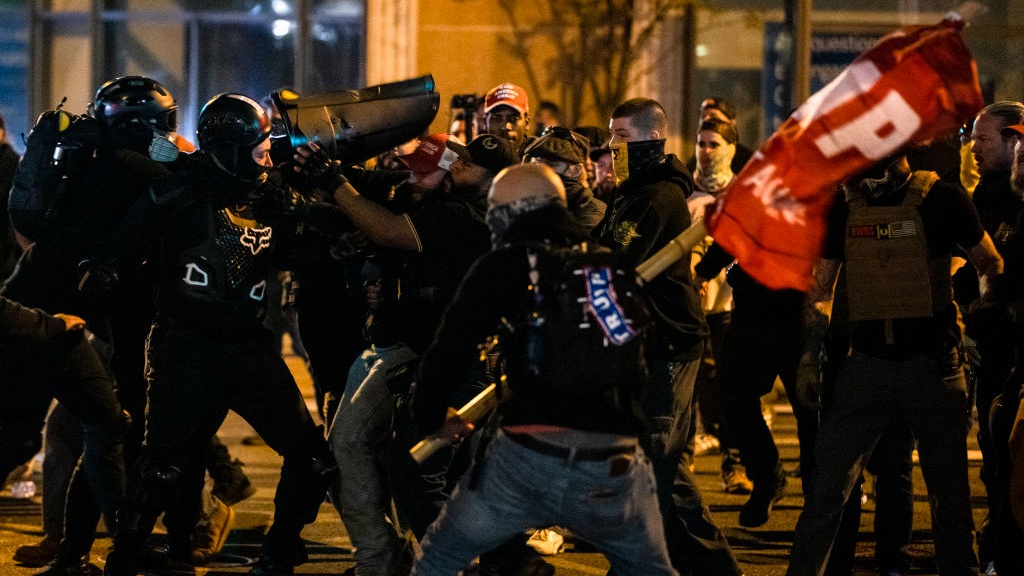 'Million MAGA March' Descends Into Violent Chaos As Trump Supporters Clash With Counter-protesters In D.C.