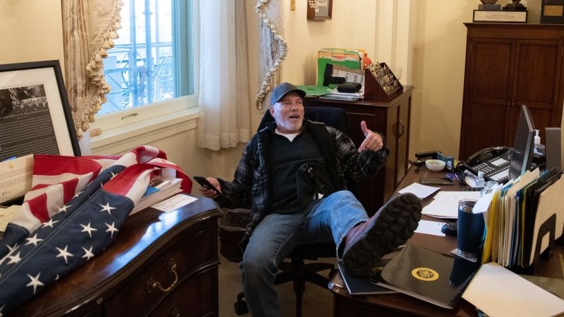 Trump Terrorist Seen Chilling In Nancy Pelosi's Office Finally Arrested In Arkansas