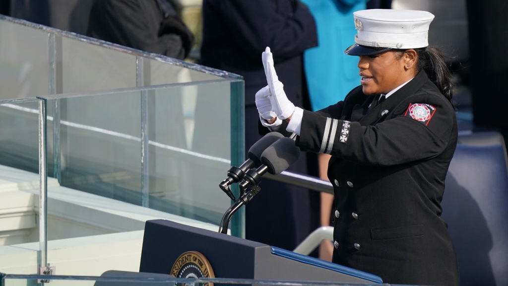 Folks In Awe Of Georgia Fire Captain Who Both Recited And Signed Pledge Of Allegiance During Inauguration