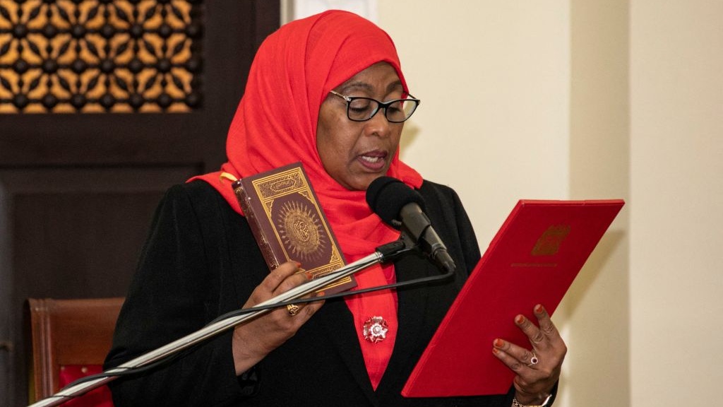 Following Unexpected Death Of John Magufuli, Tanzania Swears In Its First Woman President, Samia Suluhu Hassan