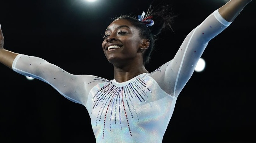 Simone Biles Literally Fixed A Younger Teammate's Crown And The Sisterhood Is Too Precious