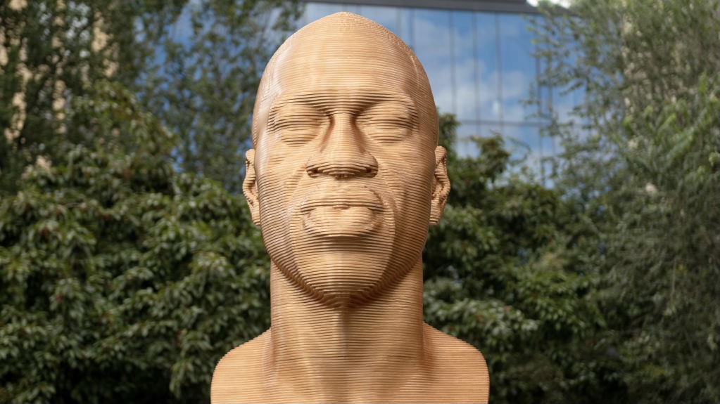 George Floyd Sculpture In New York City Defaced Shortly After Unveiling