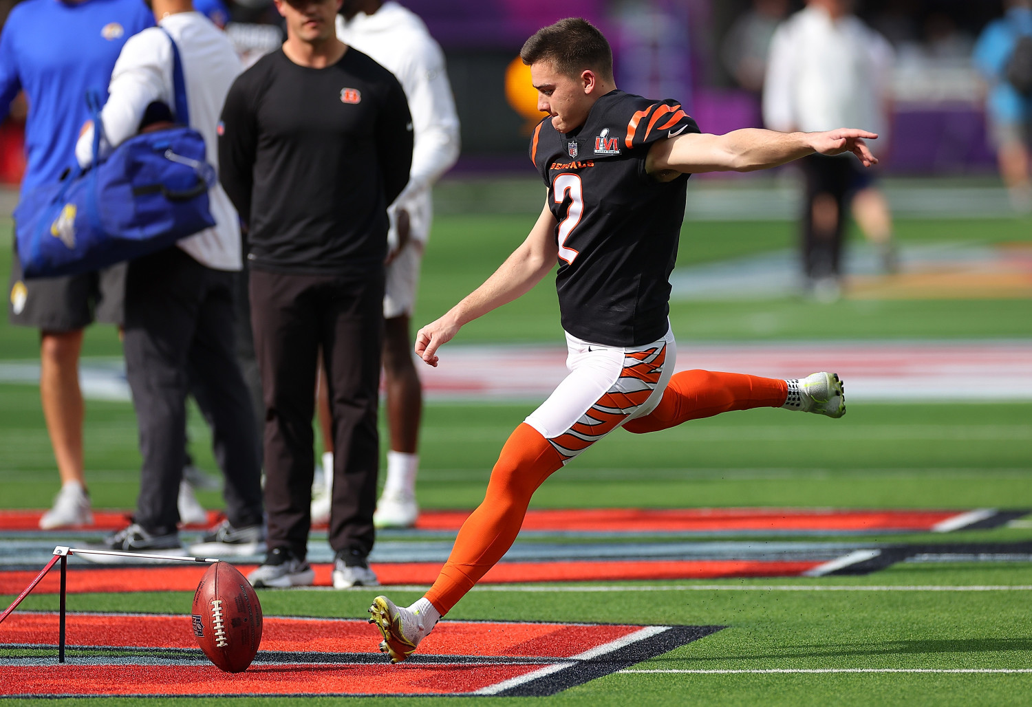 Bengals assistant not happy Evan McPherson, Clark Harris watched