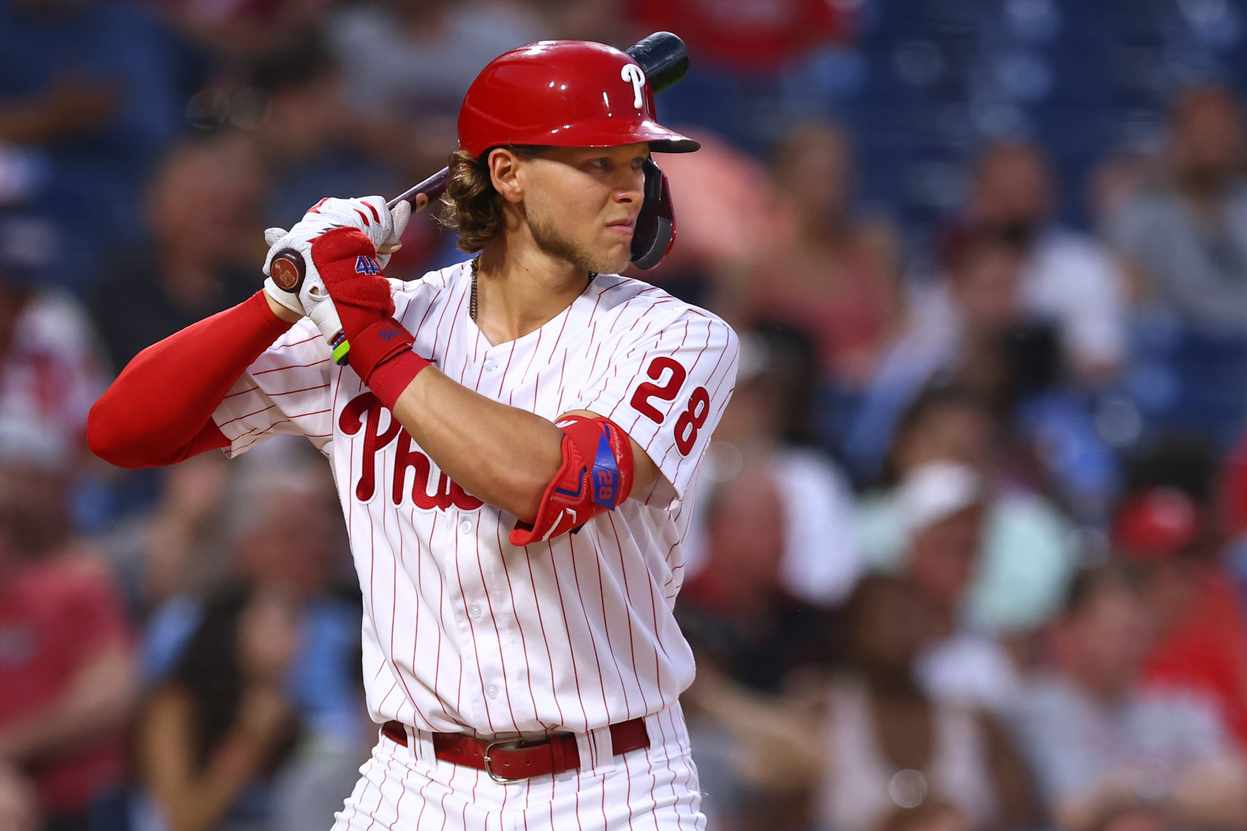 St. Louis, United States. 09th July, 2022. Philadelphia Phillies Alec Bohm  runs towards home plate, hitting a solo home run against the St. Louis  Cardinals in the sixth inning at Busch Stadium