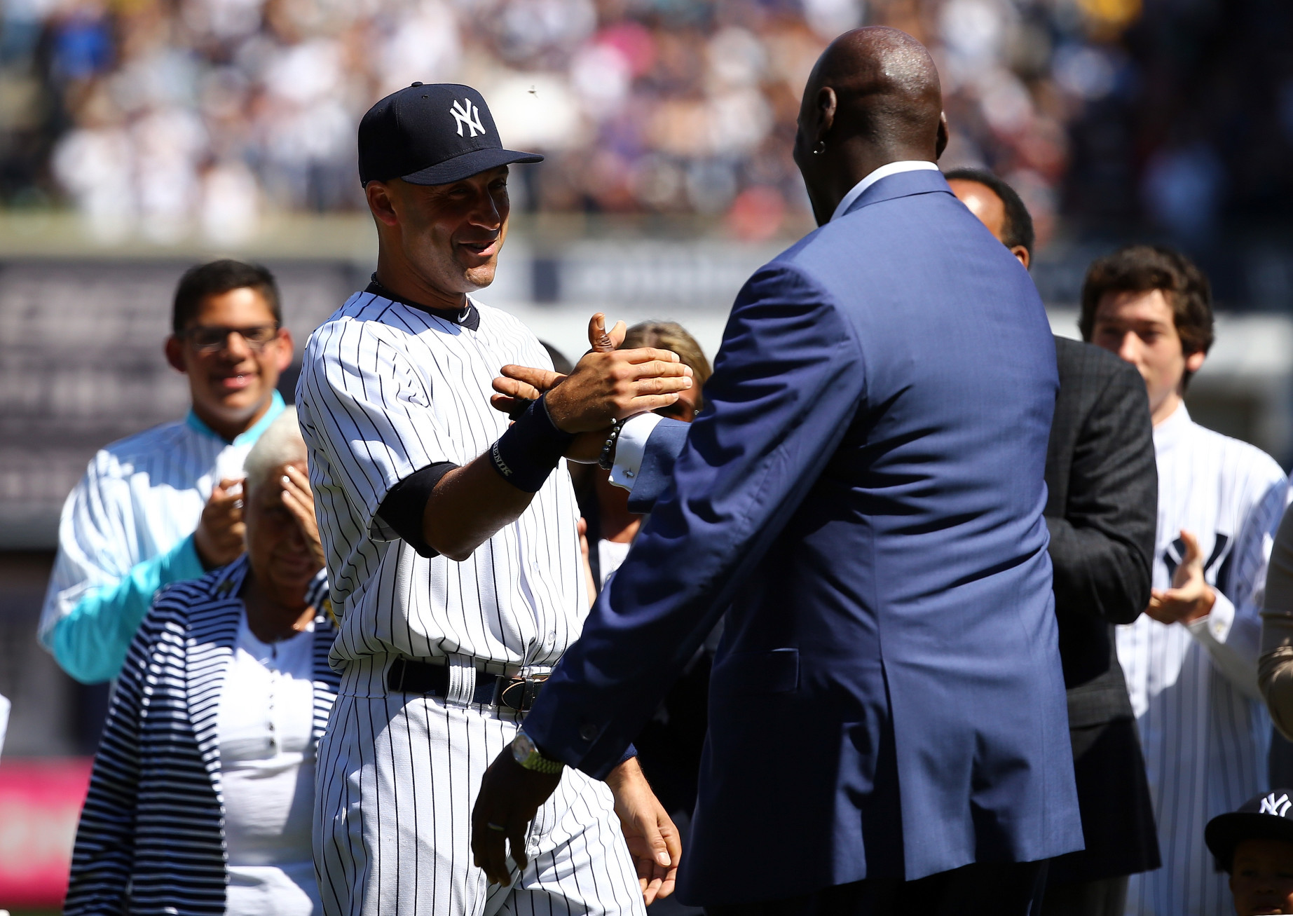 HALL OF FAME FRIENDS: Patrick Ewing Attends Derek Jeter's Induction  Ceremony with Michael Jordan - Casual Hoya