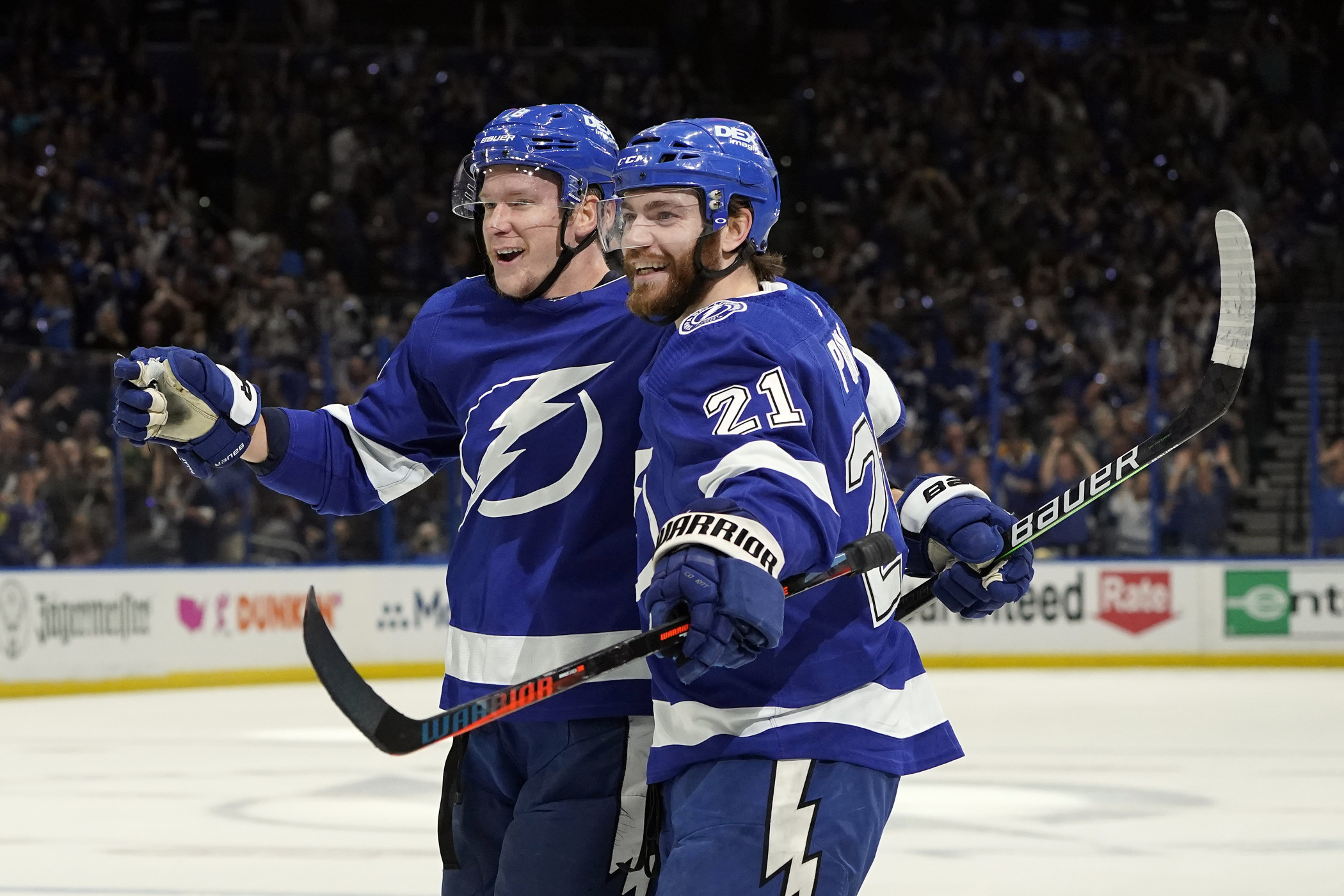 1st game back. Victor Hedman. Tampa Bay Lightning. Go Bolts.