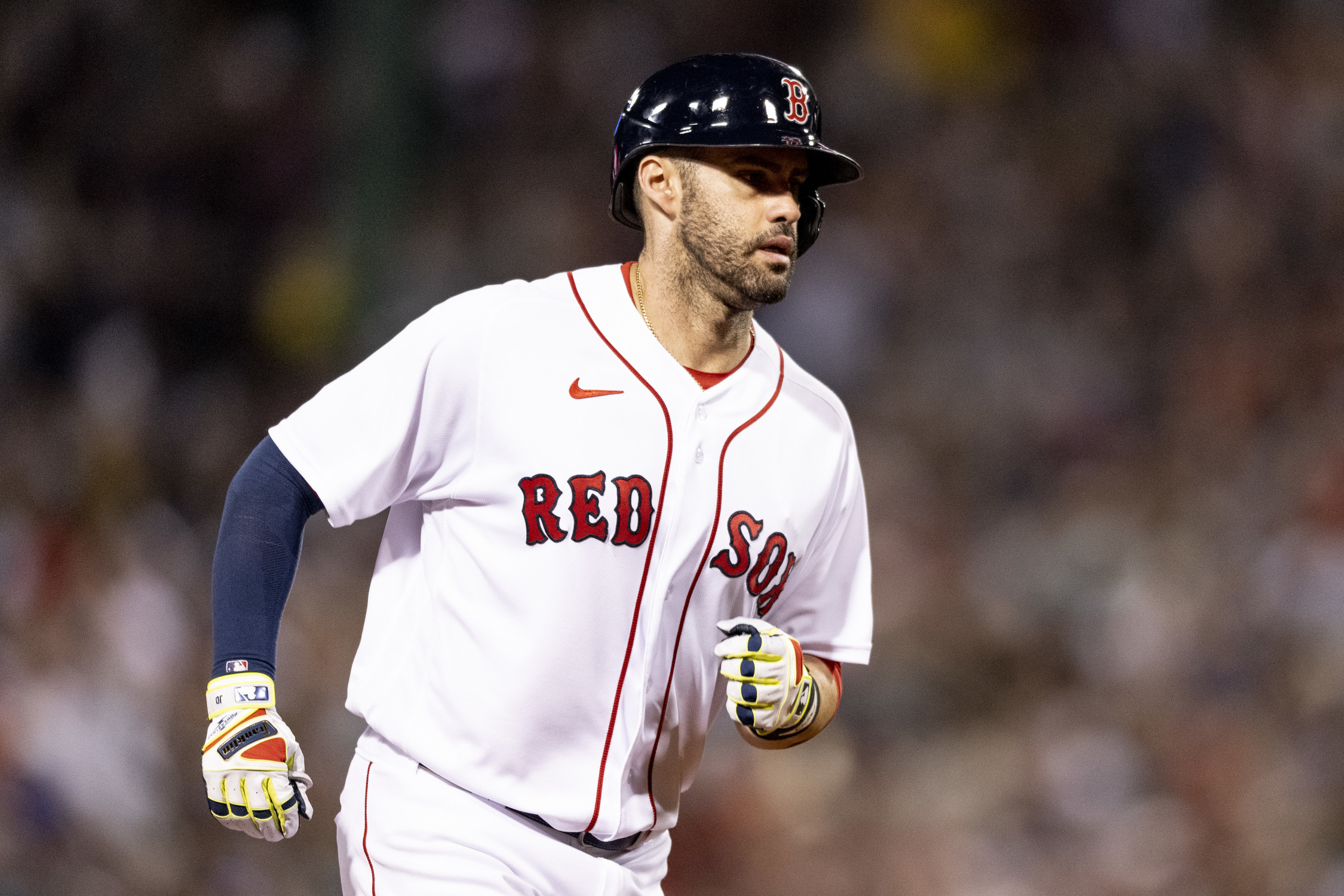 J.D. Martinez and family arrive at The 2022 MLB All-Star Game Red